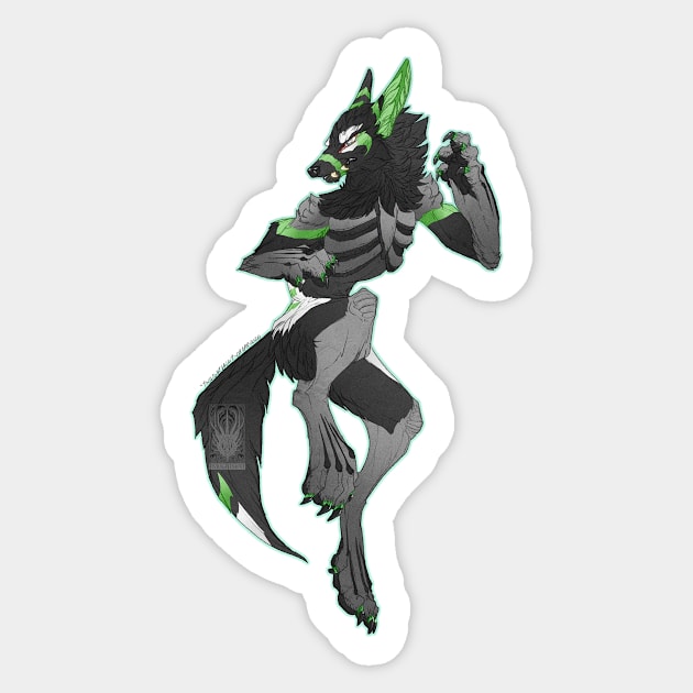 Ajax Jackal Floating Sticker by TwilightSaint